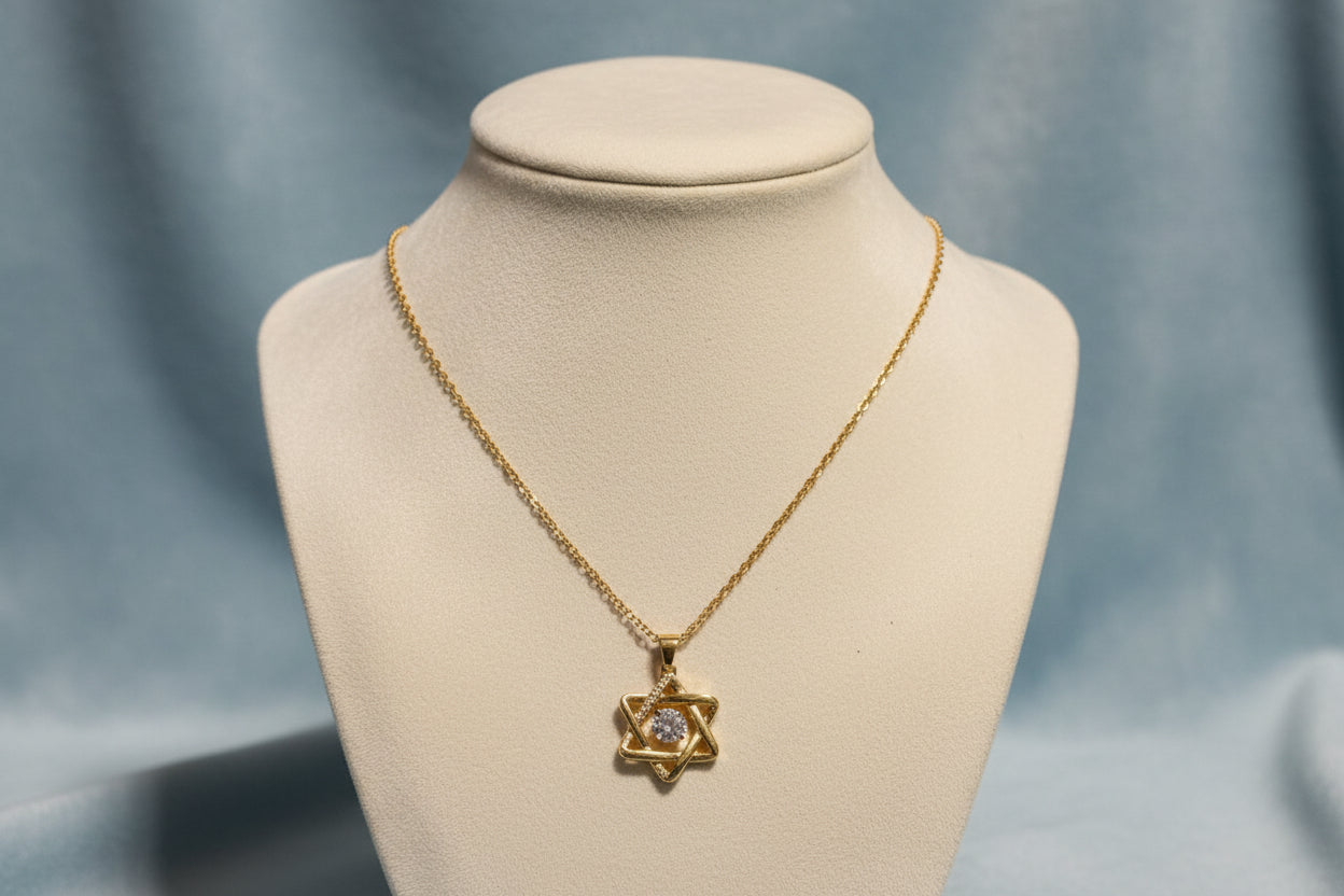 Gold Small Star of David Necklace Collection *product of Israel