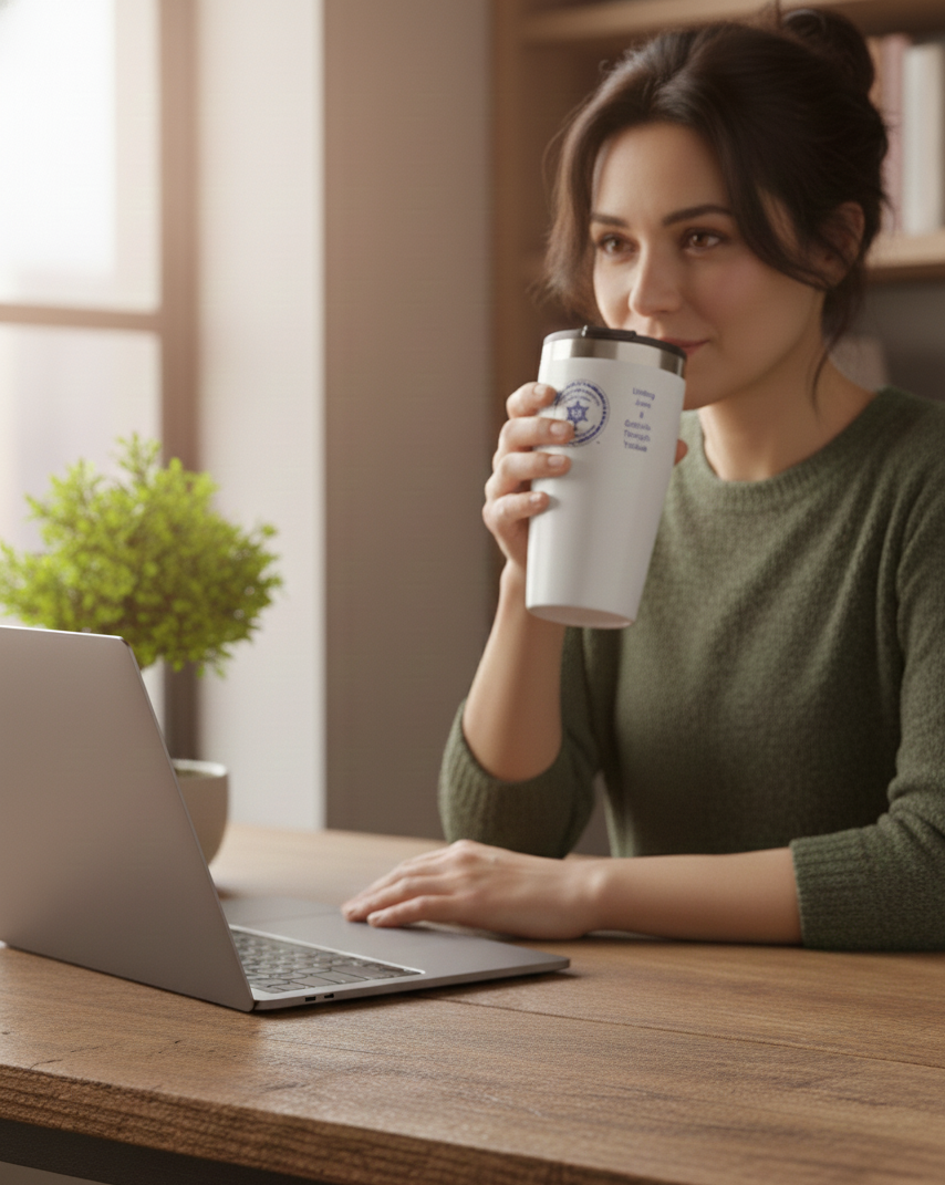 20oz Travel mugs BookNook Logo