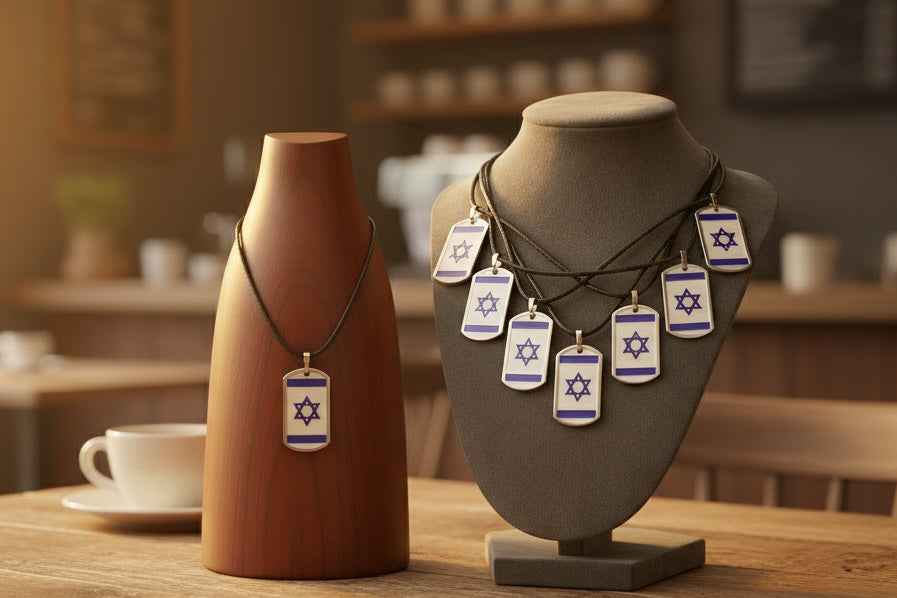 Israel Dog Tag Necklace