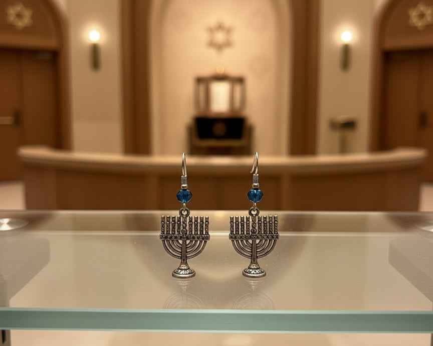 Menorah Earrings