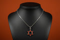Orange and Silver Star of David Necklace *Product of Israel