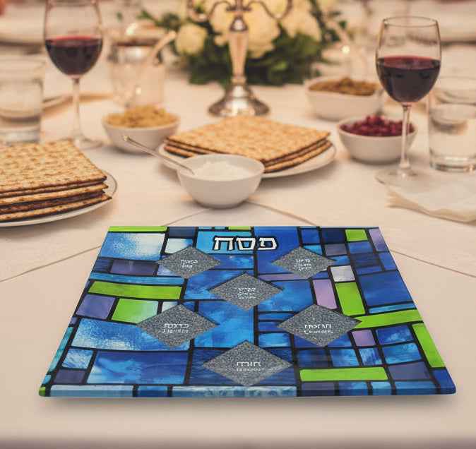 Stained Glass Seder Plate