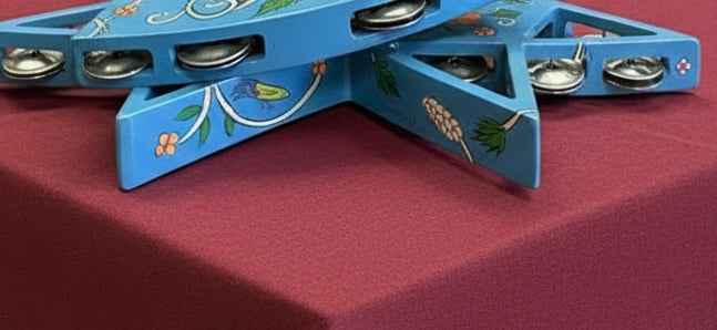 Star of David Tambourine with Art