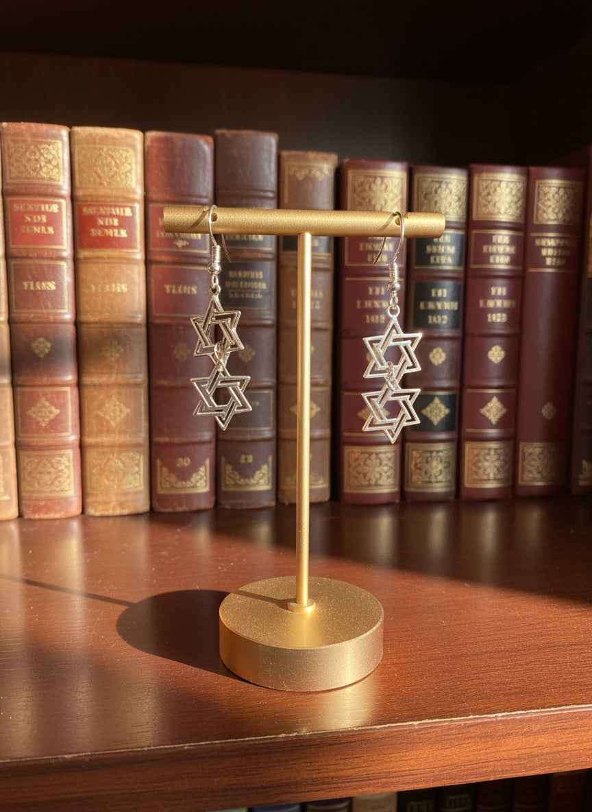 Braided Star of David Earrings