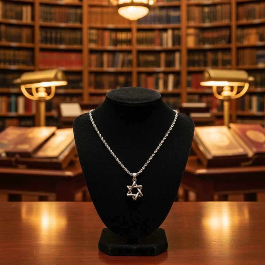 Braided Star of David Necklace