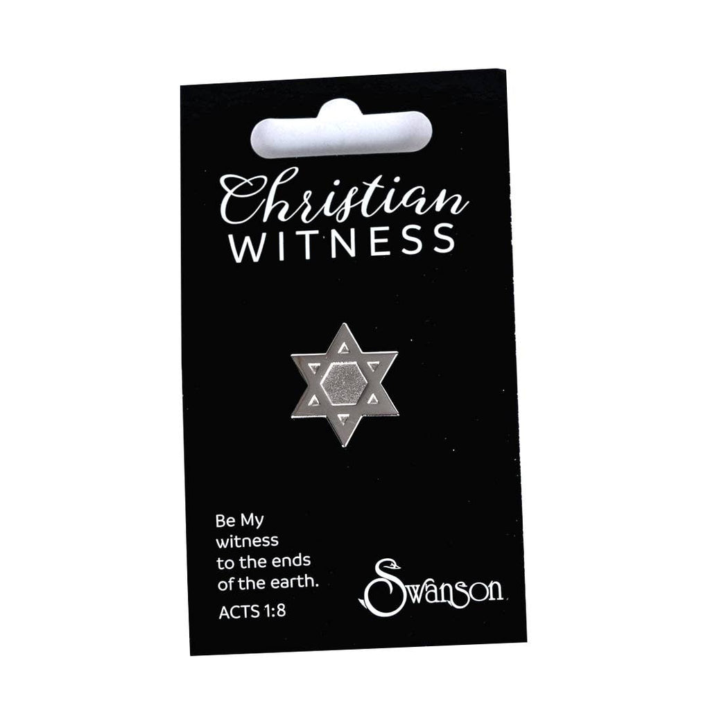 Lapel Pin Star Of David Silver