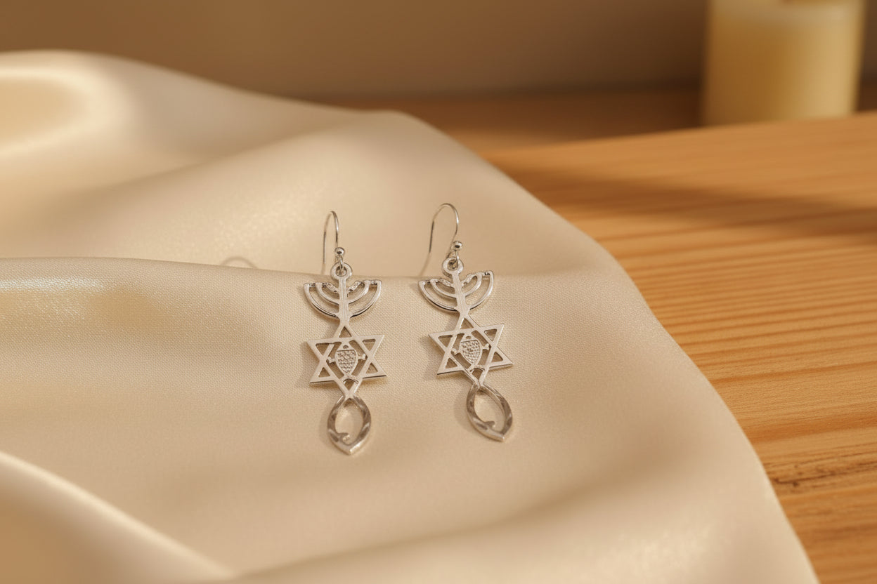 Messianic Emblem earring *Product of Israel
