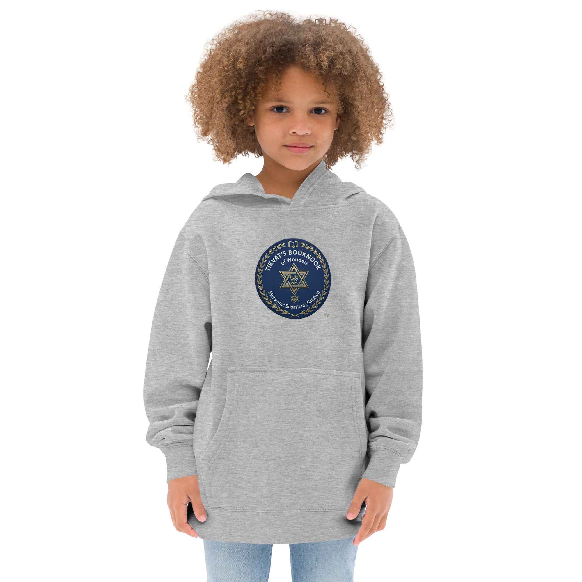 Kids fleece hoodie. *only available online.  only available to ship.