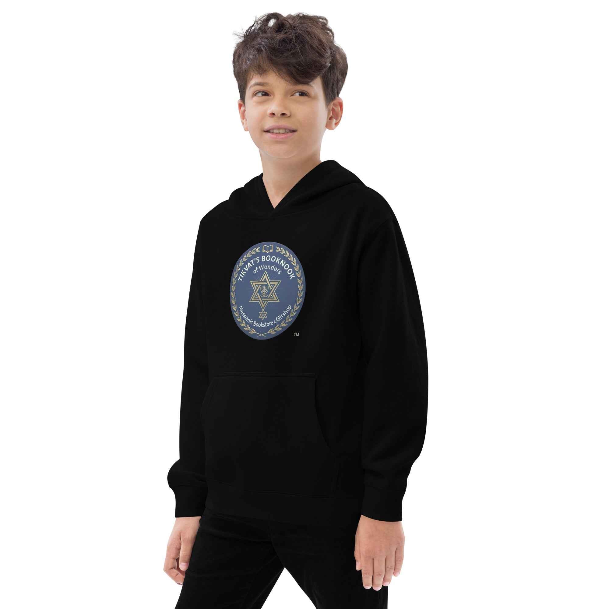 Kids fleece hoodie. *only available online.  only available to ship.