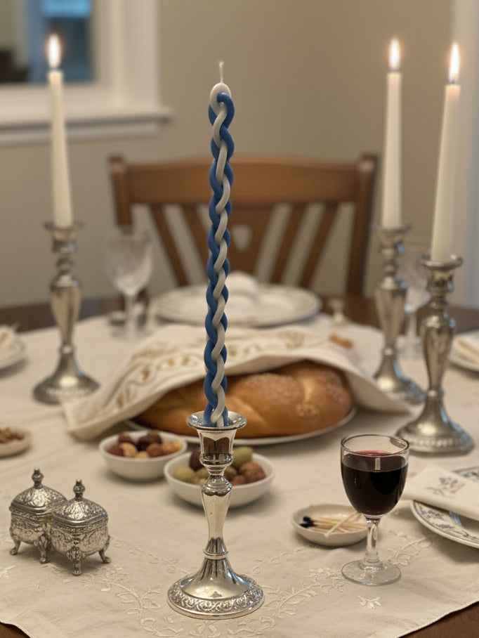 Tall Braided Havdala Candle