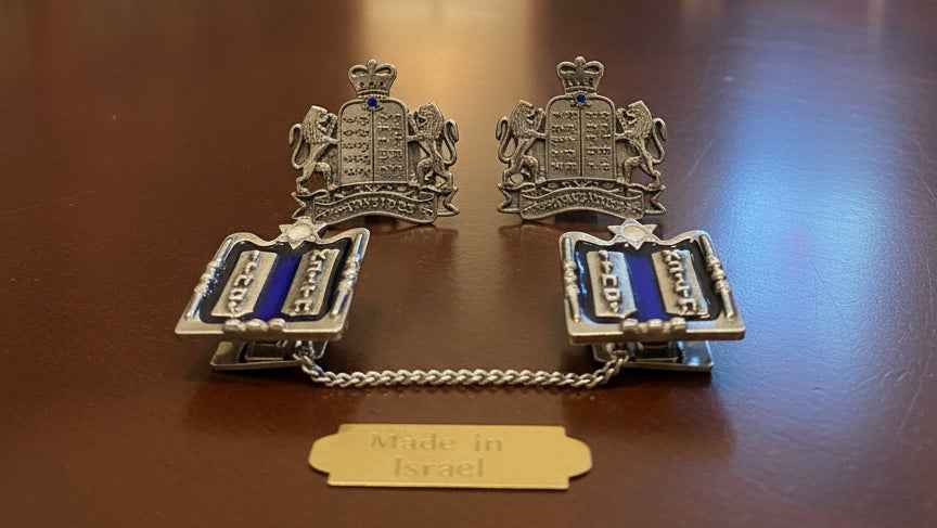 Torah Hebrew words Tallit Clips: varies.  *product of Israel