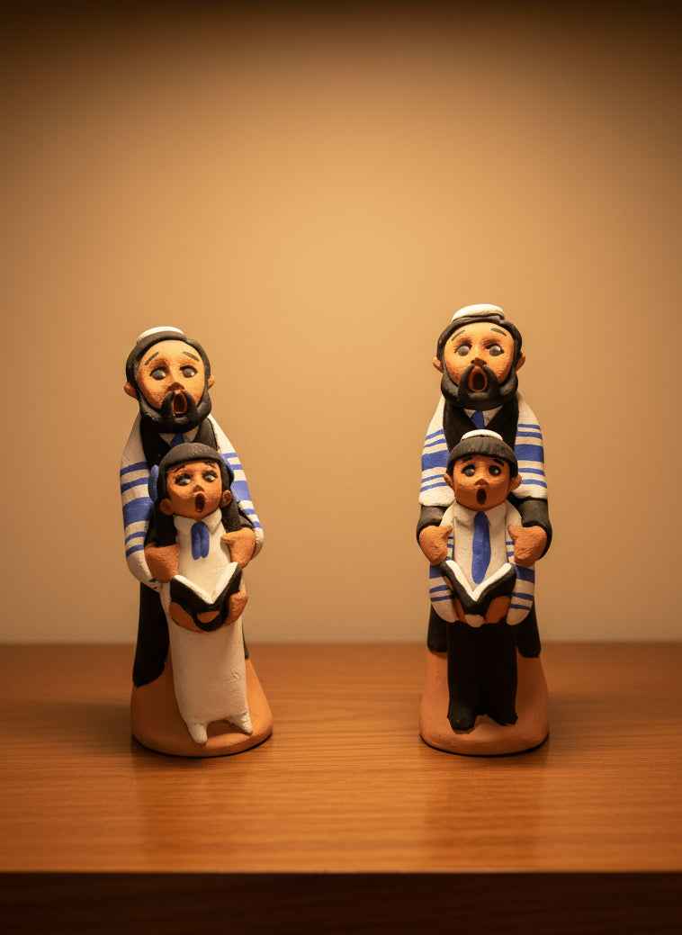 Singing Jewish Family Figurine