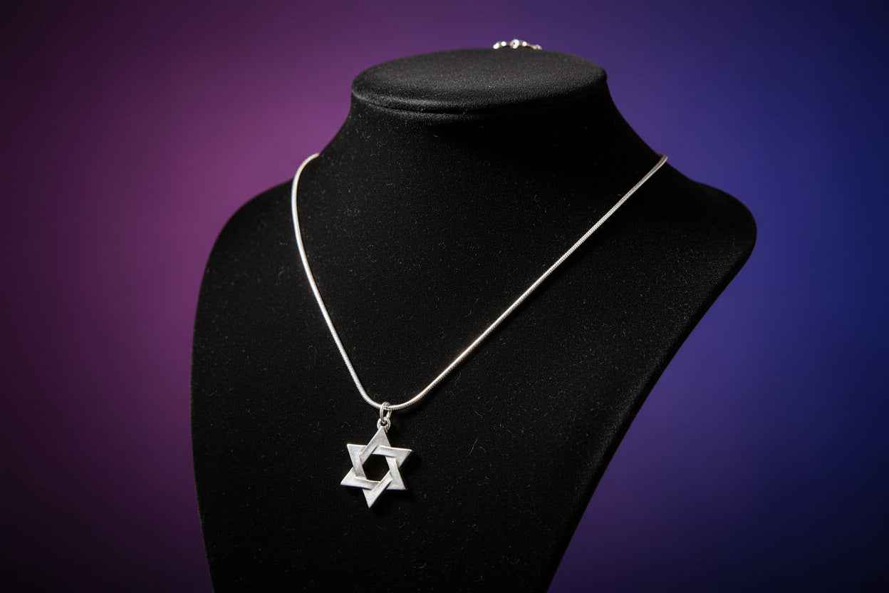 Small Star of David Silver Necklace *product of Israel