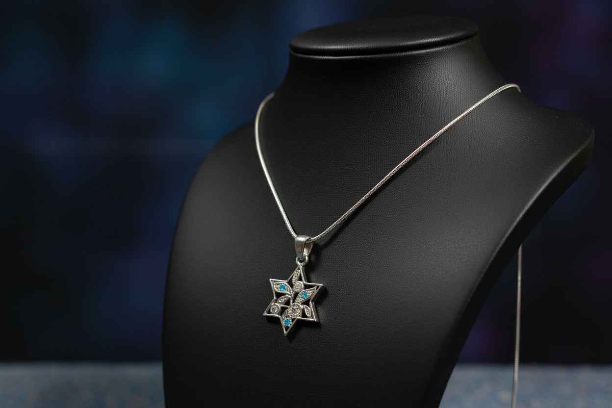 Tree Style Star of David Necklace