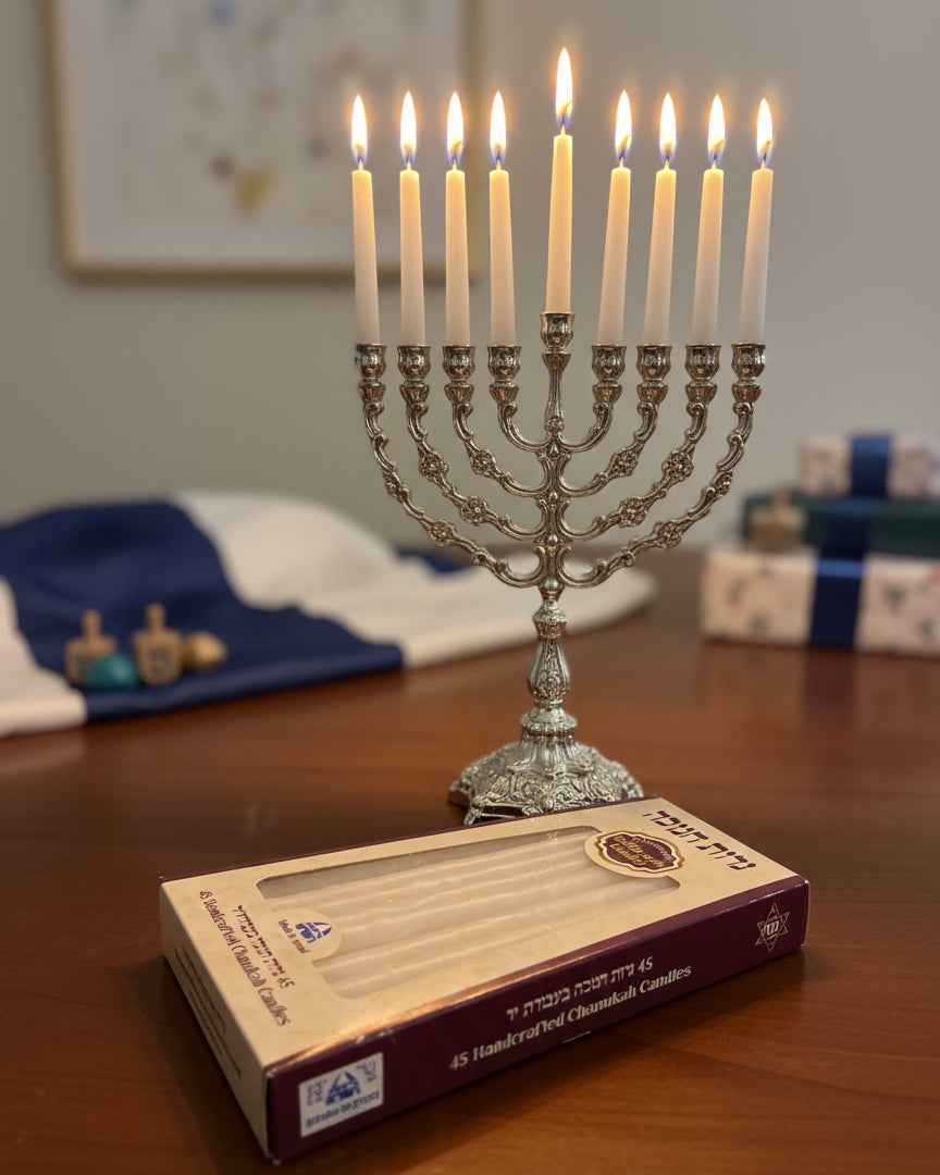 White Hanukkah Candles
